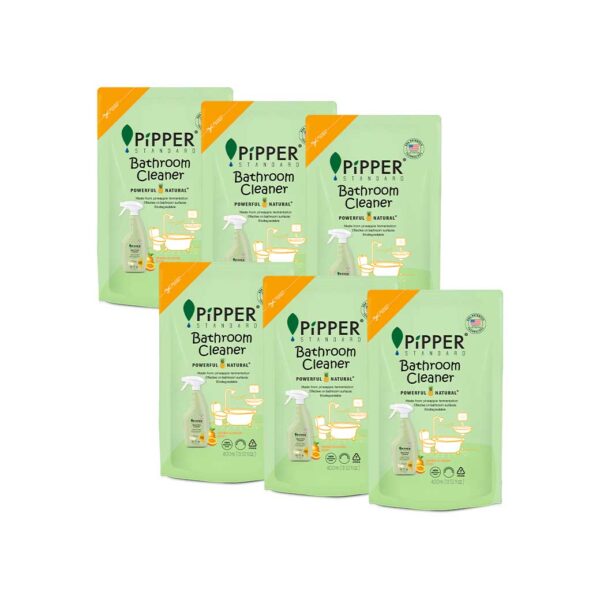 ผลิตภัณฑ์ทำความสะอาดห้องน้ำจากธรรมชาติ กลิ่นออร์เรนจ์ บลอสซั่ม แบบถุง 400 มล. x 6 ถุง