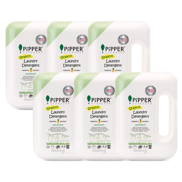 ผลิตภัณฑ์น้ำยาซักผ้าจากธรรมชาติ กลิ่นเลมอนกราส 900 มล. x 6 ขวด