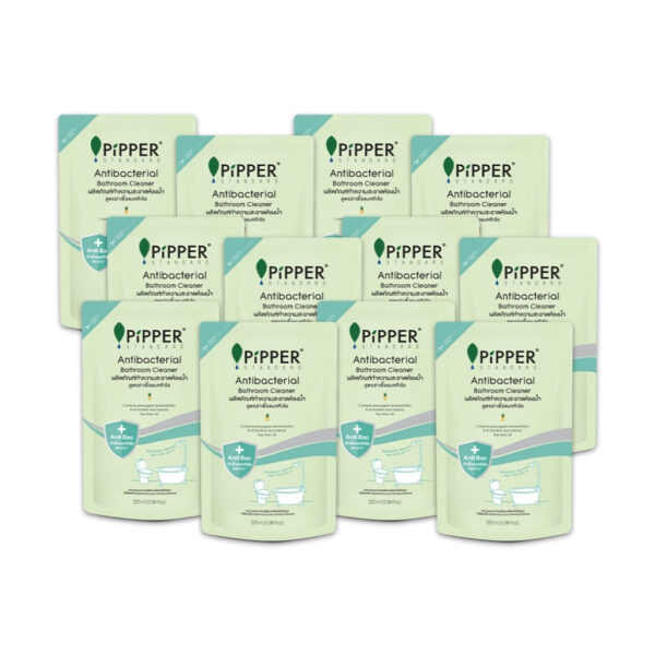 ผลิตภัณฑ์ทำความสะอาดห้องน้ำ สูตรฆ่าเชื้อแบคทีเรีย แบบถุง 325 มล. x 12 ถุง